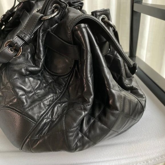 Authentic Pre-Owned Moschino Big Muffin Bag Black Nappa Leather - Picture 5 of 16